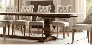 MF Manhattan Fabric Upholstered Timber Leg Dining Chair thumbnail 5