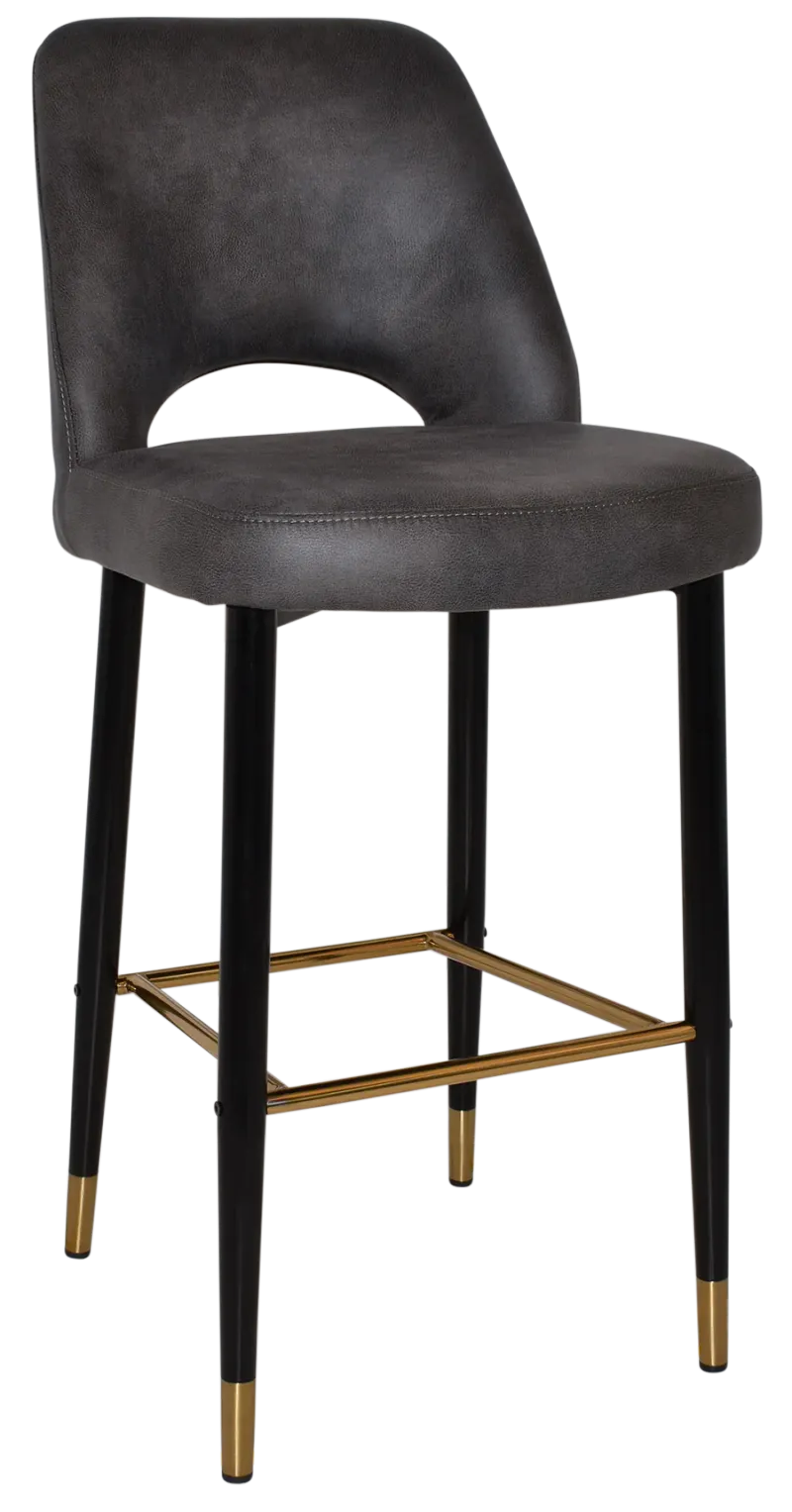 EZ STOOL ALBURY SIDE 750 METAL BLACK BRASS