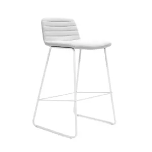 RL Pixel Fabric Upholstered Sled Base Kitchen Stool - 630H thumbnail 4