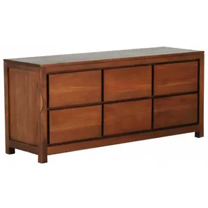 CT Amsterdam Solid Mahogany Timber 6 Drawer Dresser thumbnail 4