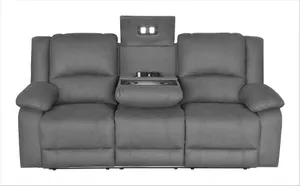 VI Captain 3 Seater Fabric Electric Recliner Lounge with Dropdown Table thumbnail 4