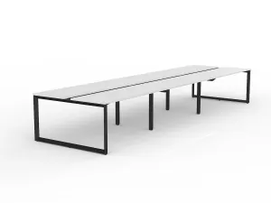 OL Anvil 6-User Double Sided Workspace – White Top with Black Frame thumbnail 11