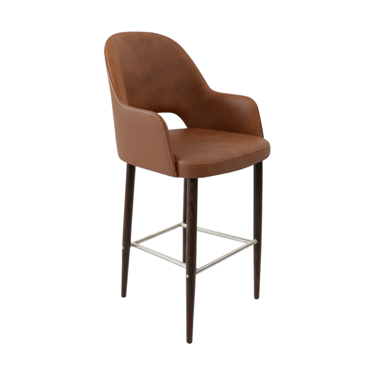 FL Orleans Bourbon Upholstered Seat Aluminium Frame Hospitality Barstool