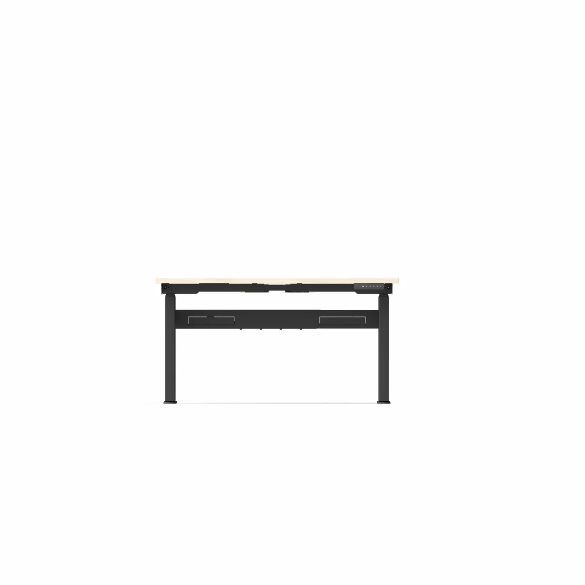 OL Klass Electric Height Adjustable Share Desk - New Oak Ravine Top White Fame
