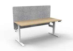 RL Boost Light Motorized Height Adjustable Workstation with Grey Eco Panel Screen thumbnail 7