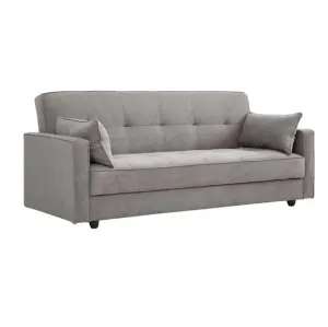 HE Jenny Fabric Upholstered Timber Leg 3 Seater Sofa Bed thumbnail 6