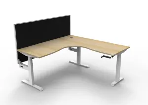 RL Boost Crank Height Adjustable Corner Workstation with SHUSH30 Screen thumbnail 6