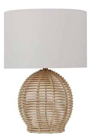 DA Bridgehampton Rattan Base Bedside Lamp