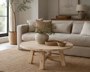 CR Sonoma Solid Timber Round Coffee Table thumbnail 2