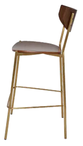 EZ STOOL MARCO BRASS - BLACK - UNUPHOLSTERED thumbnail 13