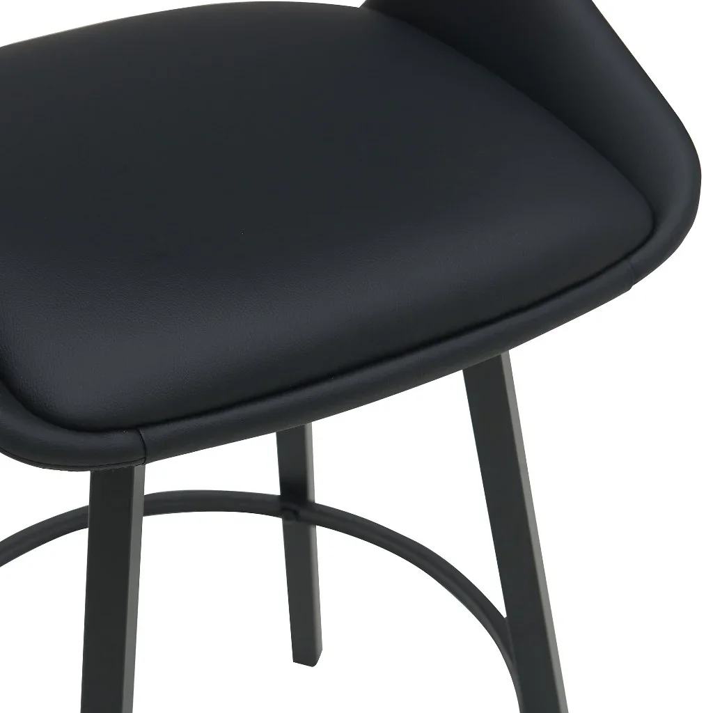 VI District PU Leather Upholstered Metal Base Bar Chair