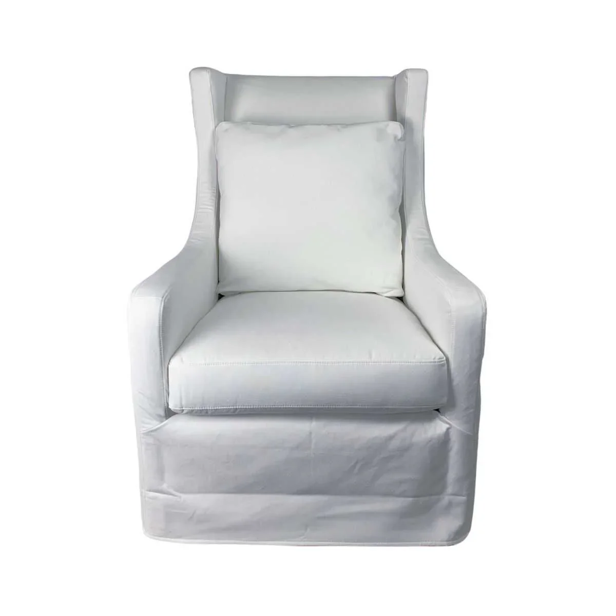CR Wright Fabric Upholstered Swivel Chair
