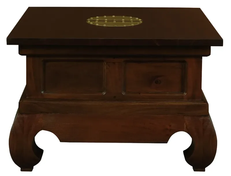 CT Dynasty Solid Mahogany Timber Square Side Table