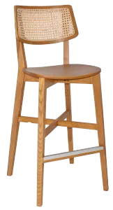 EZ Phoenix Solid Timber Framed Rattan Back Barstool thumbnail 7