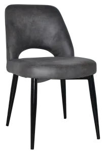 EZ Albury Black Metal Leg Upholstered Hospitality Dining Chair thumbnail 13