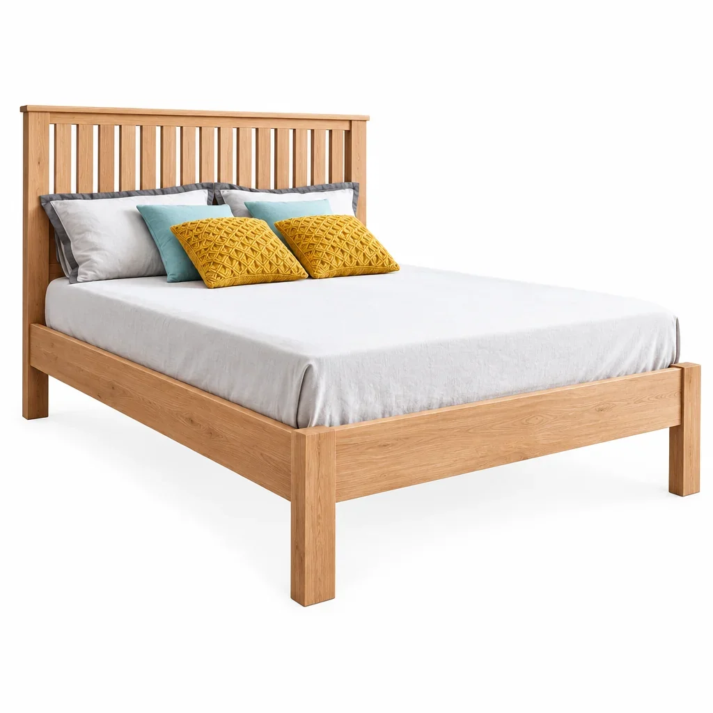 MD Moni Federation Solid Timber Bed in Natural Finish