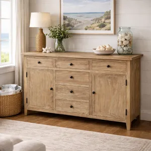 MF Bella Recycled Timber 2 Door 6 Drawer Cabinet thumbnail 3
