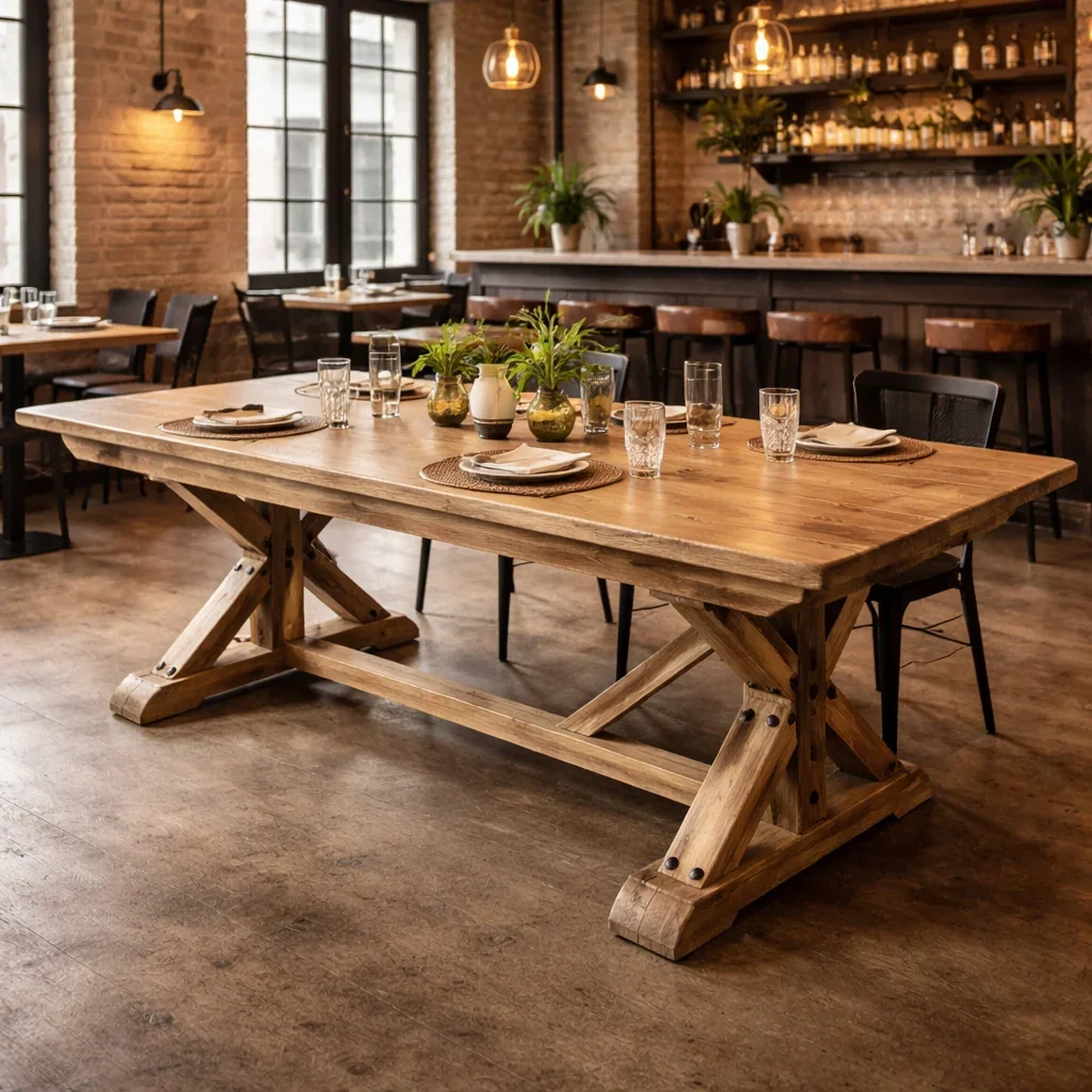 MF Morris Solid Timber Dual Butterfly Base Extendable Dining Table