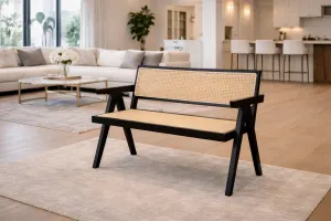 MF Pier 2 Seater Rattan Bench with Backrest thumbnail 3