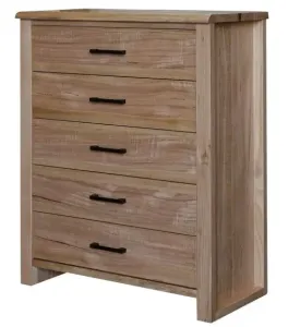 MD Vichy Solid Timber Tallboy with 5 Drawers thumbnail 1
