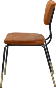 FL Tiramisu Velvet Upholstered Black Leg Brass Tip Hospitality Function Chair thumbnail 4