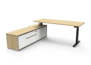 RL Boost Height Adjustable Executive Desk with Return Cabinet thumbnail 1