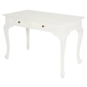 CT Queen Anne Solid Timber 2 Drawer Desk thumbnail 4