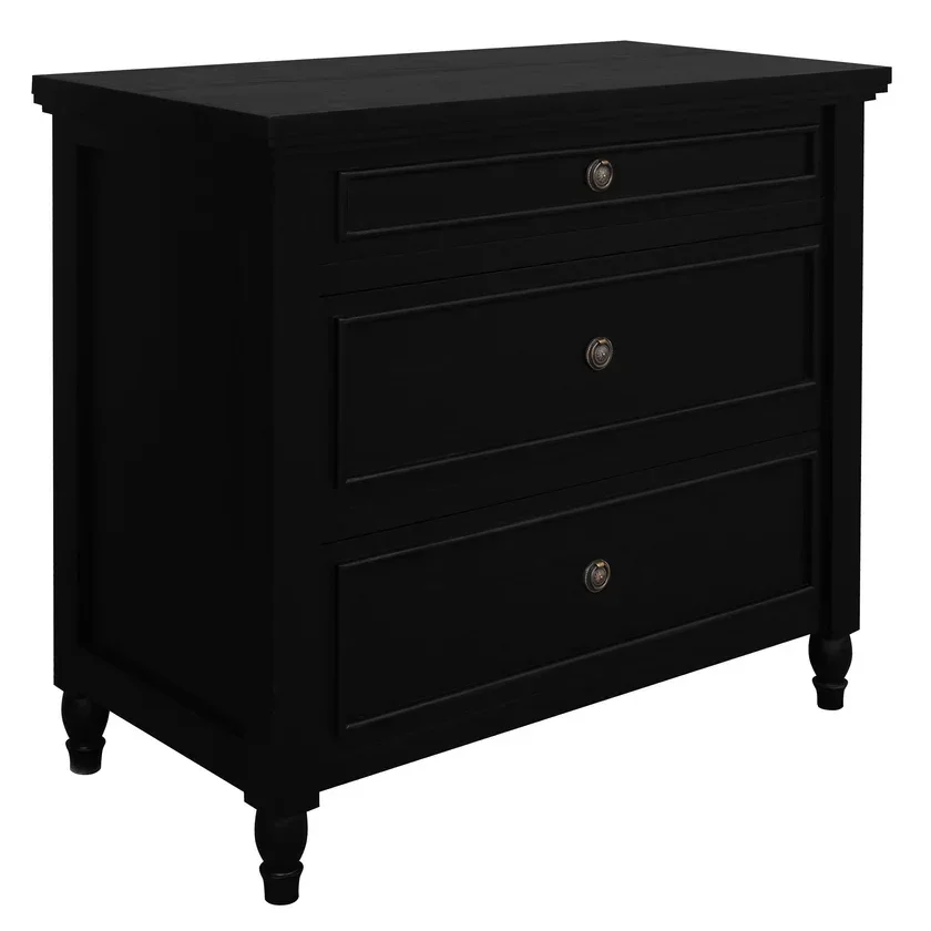 CT Beau Solid Timber 3 Drawer Bedside Table