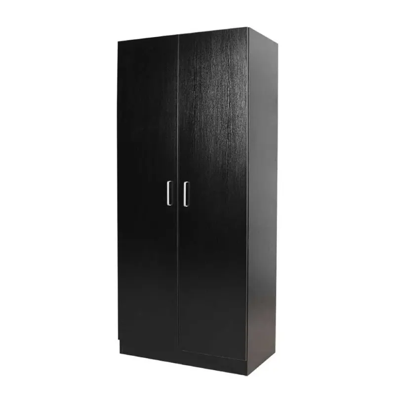 HE Randwick 2 Door 5 Shelves Wardrobe with Hanging Rail