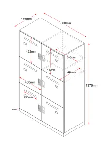 RL Go Office Metal Locker Unit thumbnail 4