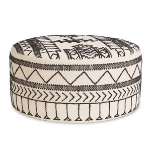SH Bronte Fabric Upholstered Round Ottoman thumbnail 1