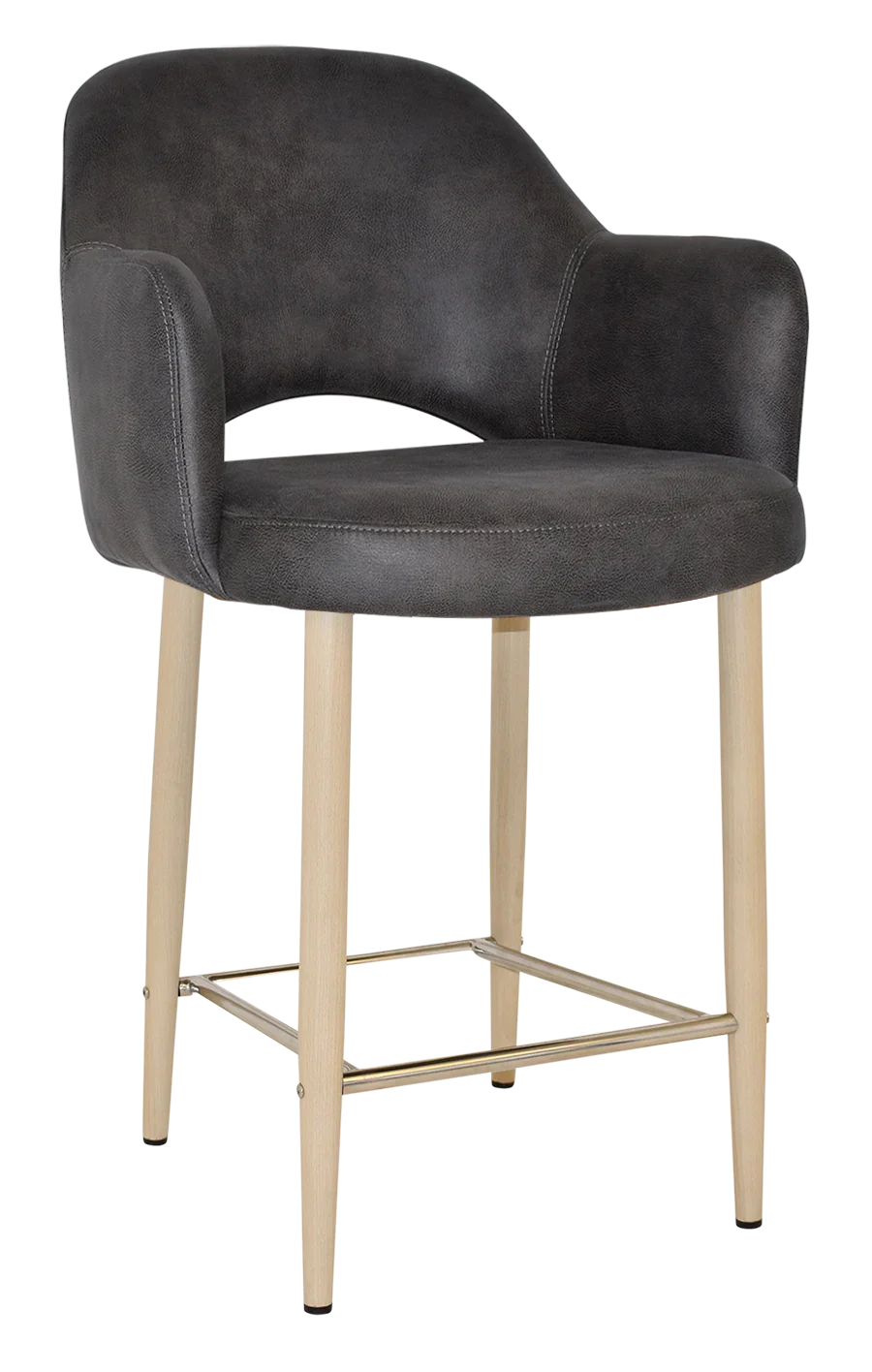 EZ STOOL ALBURY ARM 650 METAL BIRCH