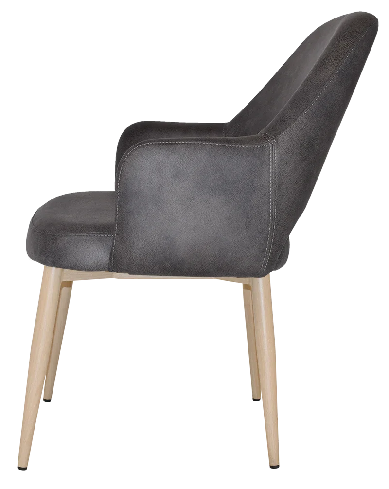 EZ Albury Birch Metal Leg Upholstered Hospitality XL Armchair