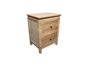 MF Crown Solid Timber 2 Drawer Bedside Table thumbnail 2