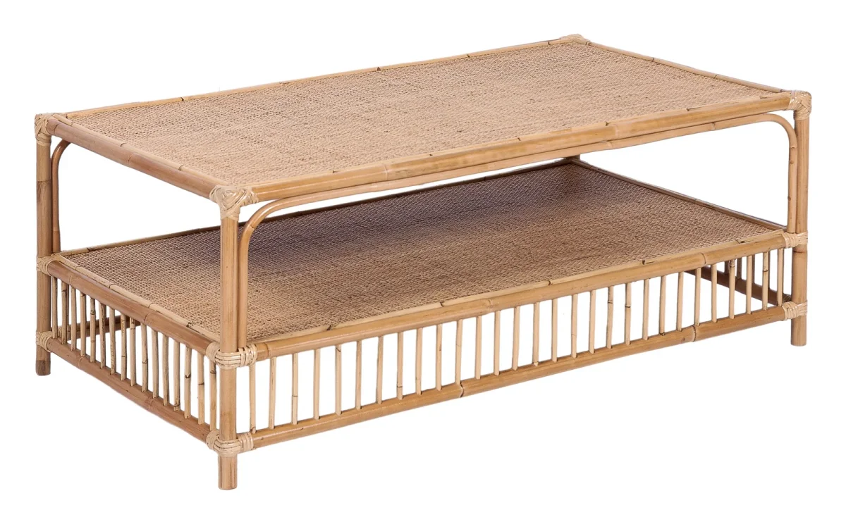 TJ Laguna Rattan Coffee Table with Shelf