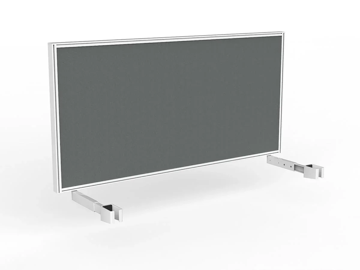 OL Studio Deskmount Screen for Agile Individual Desk – Splice Fabric White Frame