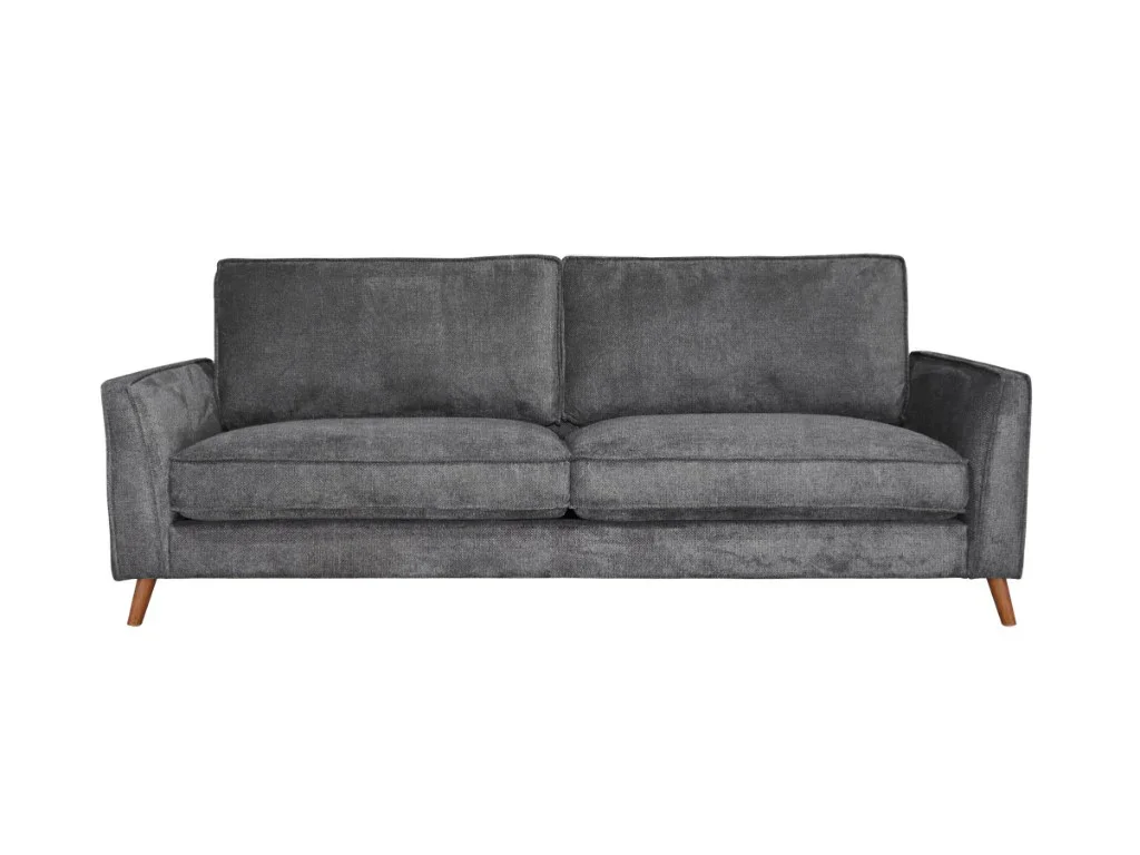 VI Alex Fabric Upholstered Timber Leg 3 Seater Sofa