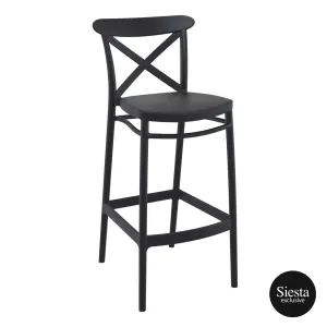 FL 5 Piece Outdoor Bar Table Setting with Cross Barstool thumbnail 12