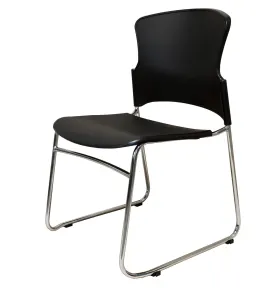 RL Zing Chrome Sled Base Stackable Visitor Armchair thumbnail 1