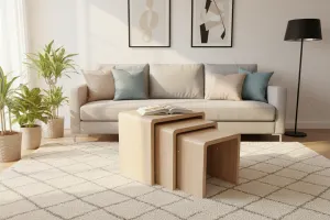 VI Farrah MDF 3 Piece Nest of Coffee Tables thumbnail 2