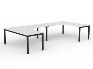 OL Axis 2-User 90° Workspace – White Top with Black Base thumbnail 2
