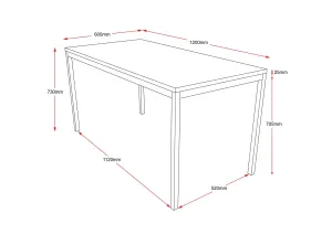 RL Steel Frame Melamine Top Table thumbnail 4