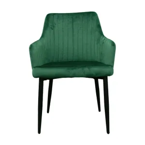 VI Mornington Fabric Upholstered Metal Leg Dining Chair thumbnail 1