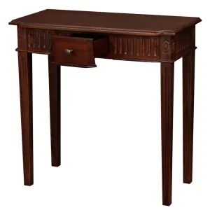 CT Milly Solid Timber 1 Drawer Carved Hall Table thumbnail 2