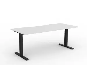 OL Agile Fixed Height Desk – White Top with Black Frame thumbnail 12