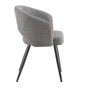 VI Matzo Fabric Upholstered Metal Leg Dining Chair thumbnail 9