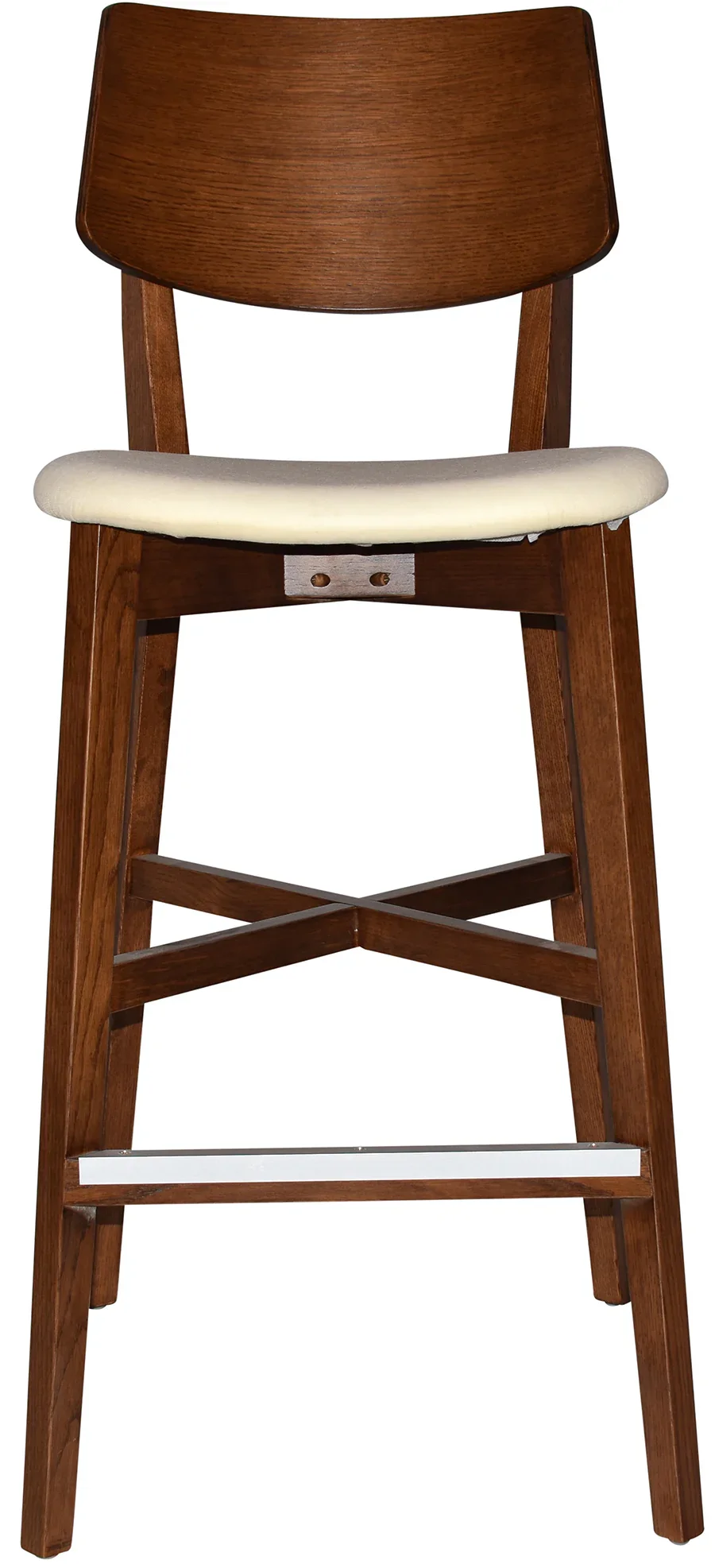 EZ Phoenix Light Walnut Stained Solid Timber Framed Barstool