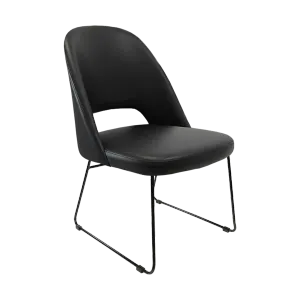 FL Orleans Upholstered Aluminium Sled Base Hospitality Dining Chair thumbnail 6