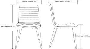 RL Pixel PU Leather Upholstered 4 Leg Breakout Chair thumbnail 4