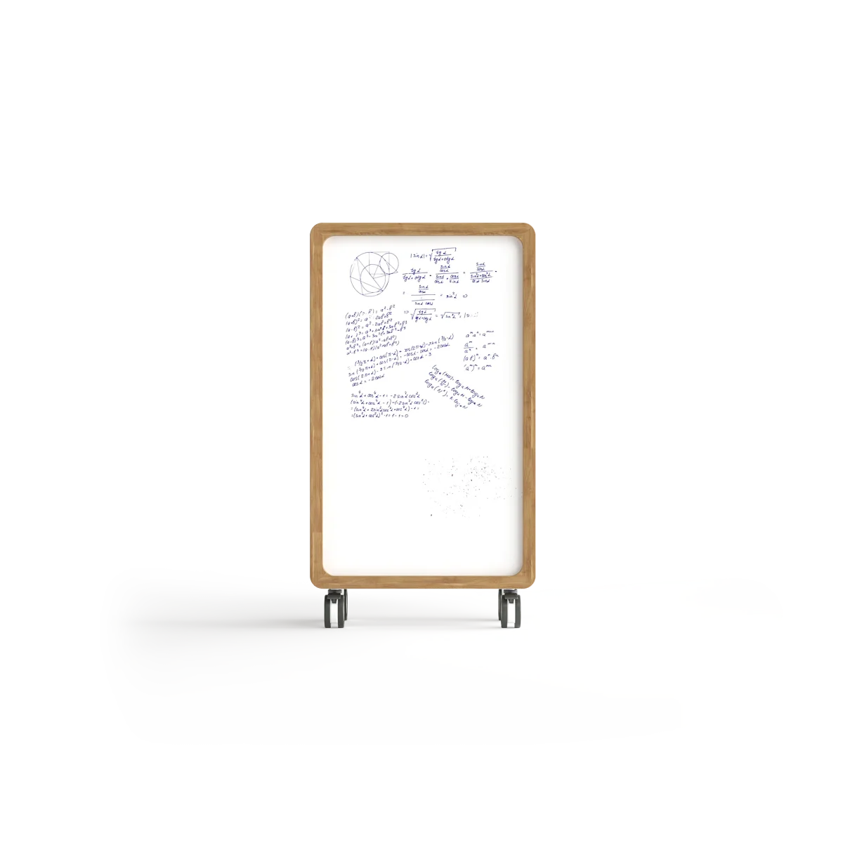 OL Rover Portable Glass Whiteboard with Storage Compartments